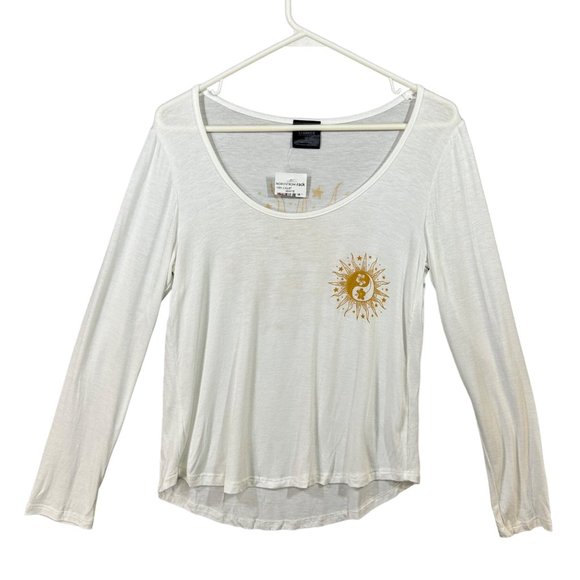 Stunner Tops - Stunner California Graphic Long Sleeve Tee Scoop Neck White NWT Size M